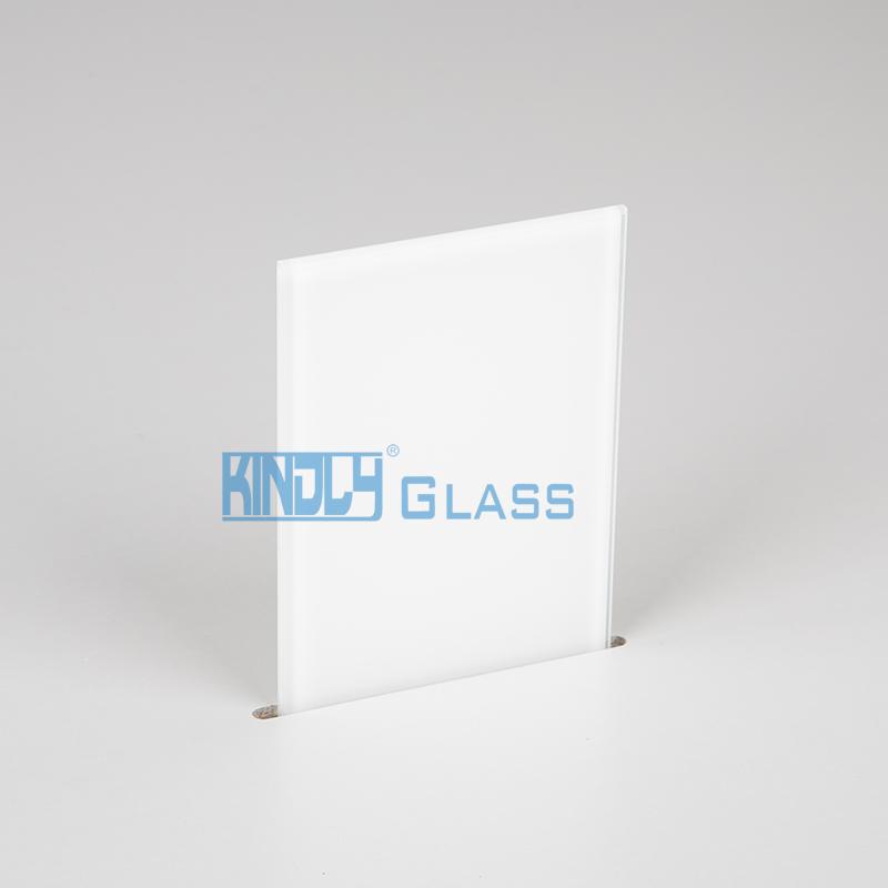 Ultra transparente vidrio blanco puro RAL 9003 lacado con respaldo de PE